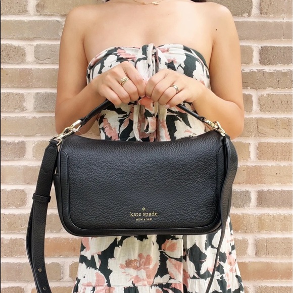 Kate Spade Top Zip Satchel Hobo Crossbody Leather - Picture 3 of 7